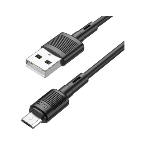 Дата кабель USB 2.0 AM to Micro 5P 1.0m 2.4A PVC X83 black HOCO (6931474770882) – HOCO