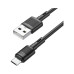 Дата кабель USB 2.0 AM to Micro 5P 1.0m 2.4A PVC X83 black HOCO (6931474770882) – HOCO