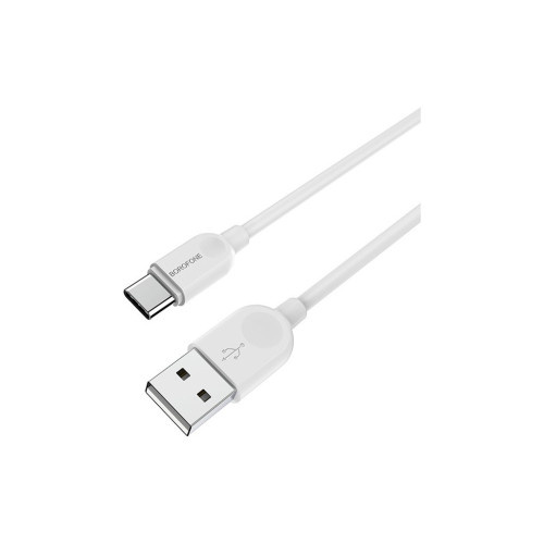 Дата кабель USB 2.0 AM to USB-C 1.0m 2.4A PVC BX14 white BOROFONE (6957531089995) – BOROFONE (вид 1)