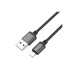 Дата кабель USB 2.0 AM to Lightning 1.0m 2.4A nylon BX87 black BOROFONE (6974443389005) – BOROFONE
