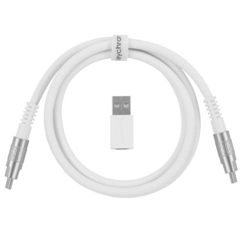 Дата кабель USB-C + USB A to USB-C 1.0m Double-Sleeved Geek white Keychron (CAB20_KEYCHRON) – Keychron
