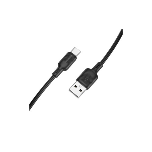 Дата кабель USB 2.0 AM to USB-C 1.0m silicone black BOROFONE (6941991115431) – BOROFONE