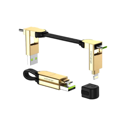Дата кабель 6in1 inCharge X 0,14m 100W beige Rolling Square (X03WR) – Rolling Square