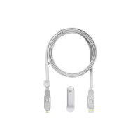 Дата кабель 6in1 inCharge XL 2.0m white Rolling Square (XLM02R)