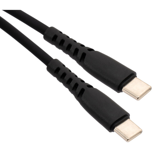 Дата кабель USB-C to USB-C 1.2m 100W Chip Silicon Black Vinga (VCDCCC21012SB) – Vinga (вид 1)