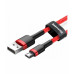 Дата кабель USB 2.0 AM to Micro 5P 1.0m Cafule 2.4A red+red Baseus (CAMKLF-B09) – Baseus