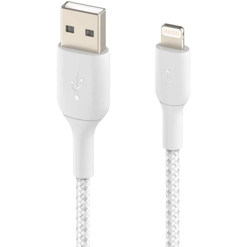 Дата кабель USB 2.0 AM to Lightning 2.0m BRAIDED white Belkin (CAA002BT2MWH) – Belkin (вид 2)
