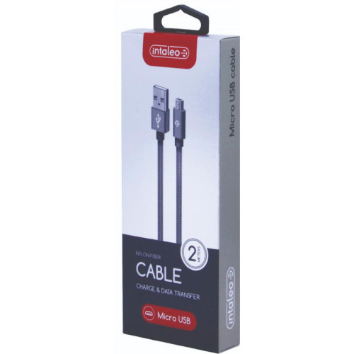 Дата кабель USB 2.0 AM to Micro 5P 2.0m CBGNYM2 grey Intaleo (1283126477683) – Intaleo (вид 1)