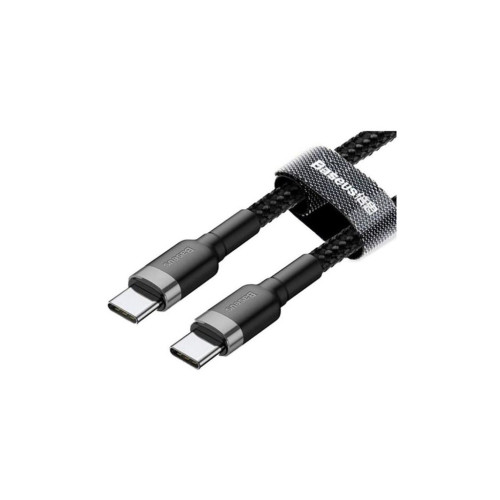 Дата кабель USB-C to USB-C 2.0m USB 3.1 3A grey-black Baseus (CATKLF-HG1) – Baseus (вид 2)