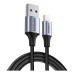 Дата кабель USB 2.0 AM to Lightning 2.0m US199 2.4A Black Ugreen (60158) – UGREEN