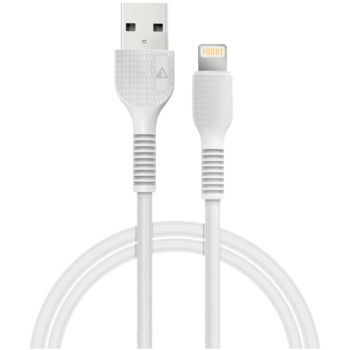 Дата кабель USB 2.0 AM to Lightning 1.2m AL-CBCOLOR-L1WT White ACCLAB (1283126518225) – ACCLAB