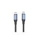 Дата кабель USB-C to USB-C 1.0m Thunderbolt 4 240W (50V/5A) 8K60Hz Gray Aluminum Alloy VENTION (TAVHF) – Vention