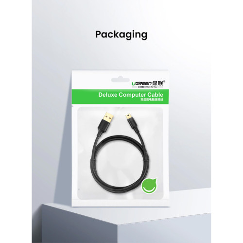 Дата кабель USB 2.0 AM to Mini 5P 0.5m black Ugreen (10354) – UGREEN (вид 1)