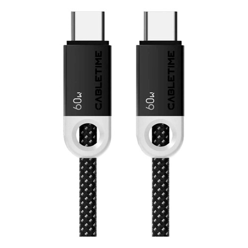 Дата кабель USB-C to USB-C 1.0m PD60W Cabletime (CA915743) – Cabletime