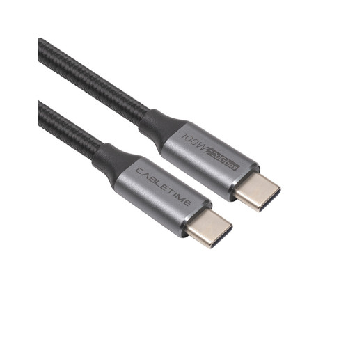 Дата кабель USB-C to USB-C 2.0m 100W USB3.1 20Gbps 4K60Hz Cabletime (CA914234) – Cabletime (вид 1)