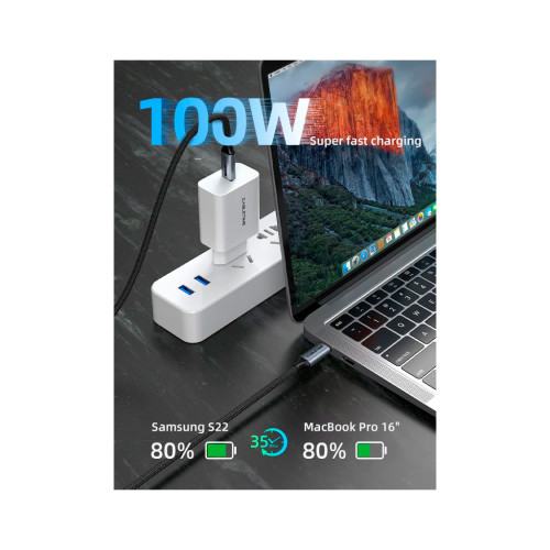 Дата кабель USB-C to USB-C 2.0m 100W USB3.1 20Gbps 4K60Hz Cabletime (CA914234) – Cabletime (вид 2)