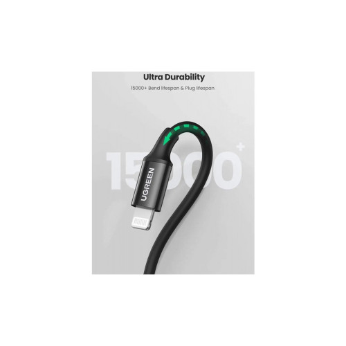 Дата кабель USB-C to Lightning 2.0m 3A US171 black Ugreen (60752) – UGREEN (вид 2)