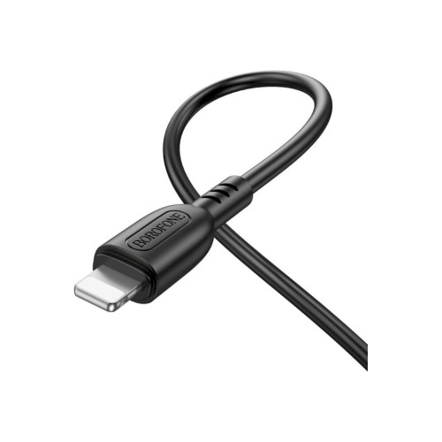 Дата кабель USB 2.0 AM to Lightning 1.0m 2.4A PVC BX91 black BOROFONE (6974443389883) – BOROFONE (вид 2)