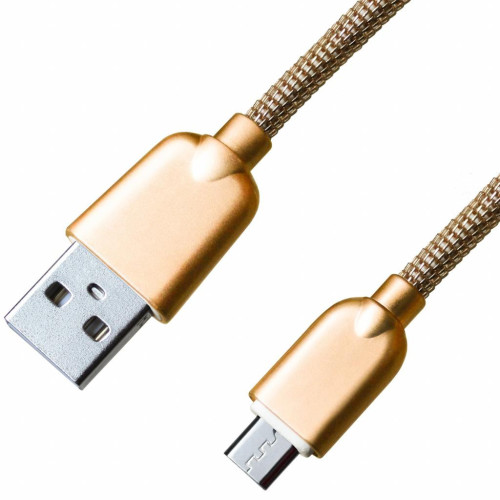 Дата кабель USB 2.0 AM to Micro 5P 1.0m 1.5A, Gold Grand-X (MM02G) – Grand-X