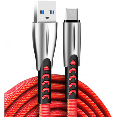 Дата кабель USB 2.0 AM to USB-C 1.0m zinc alloy red ColorWay (CW-CBUC012-RD) – ColorWay