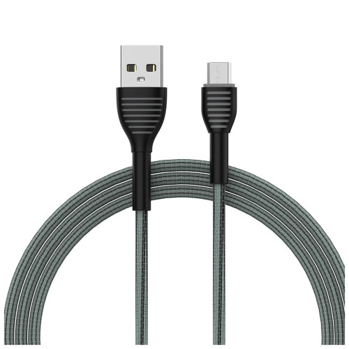 Дата кабель USB 2.0 AM to Micro 5P 1.0m ColorWay (CW-CBUM041-GR) – ColorWay