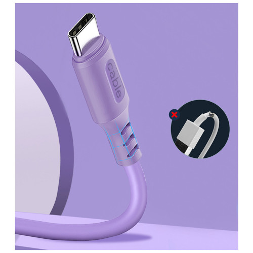 Дата кабель USB 2.0 AM to Micro 5P 1.0m soft silicone violet ColorWay (CW-CBUM044-PU) – ColorWay (вид 2)