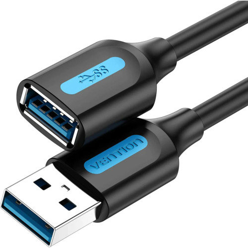 Дата кабель USB 3.0 AM/AF 1.5m black Vention (CBHBG) – Vention