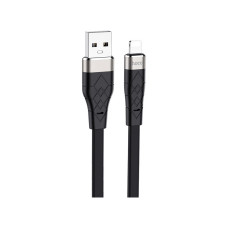 Дата кабель USB 2.0 AM to Lightning 1.0m 2.4A silicone X53 black HOCO (6931474738059)