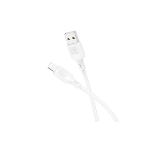 Дата кабель USB 2.0 AM to Lightning 1.0m Lenny silicone BX113 white BOROFONE (6941991115400) – BOROFONE