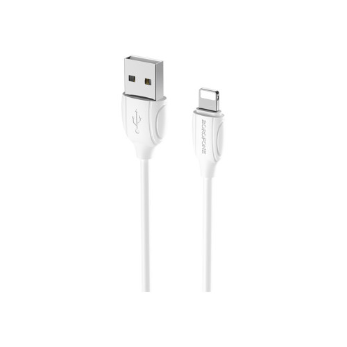 Дата кабель USB 2.0 AM to Lightning 1.0m 2.4A PVC BX19 white BOROFONE (6931474701763) – BOROFONE