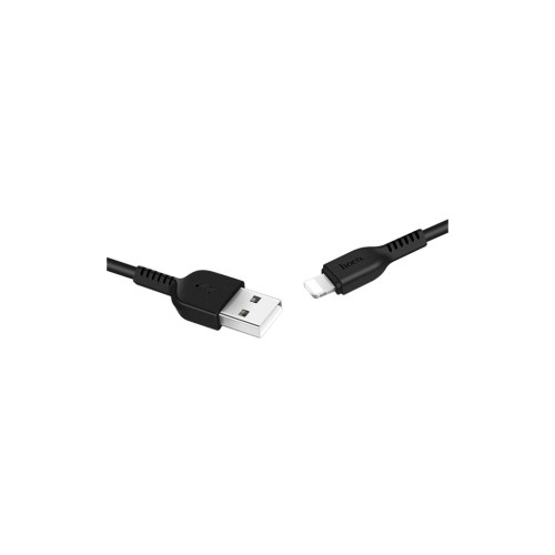 Дата кабель USB 2.0 AM to Lightning 1.0m 2.4A black HOCO (6957531061144) – HOCO