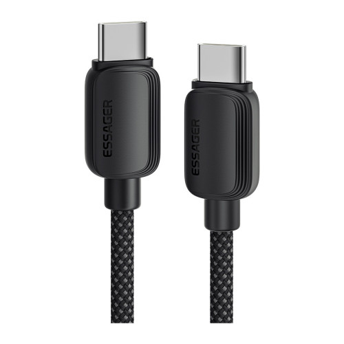 Дата кабель USB-C to USB-C 1.0m 100W black Essager (EXCTT1-WL01-P) – Essager