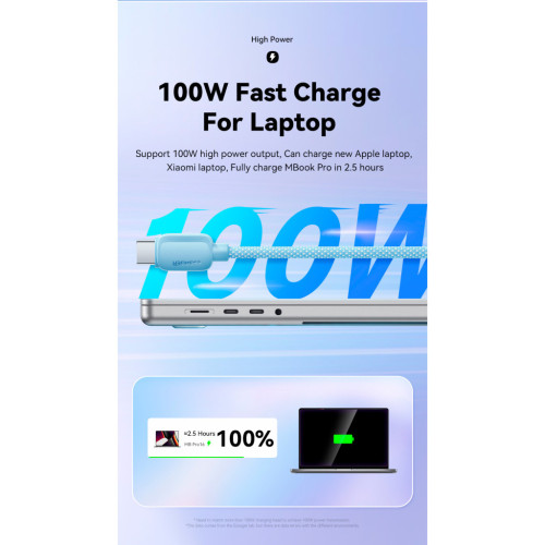 Дата кабель USB-C to USB-C 1.0m 100W black Essager (EXCTT1-WL01-P) – Essager (вид 2)