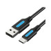 Дата кабель USB 2.0 AM to USB-C 1.5m 3A black Vention (COKBG) – Vention