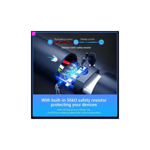 Дата кабель USB 2.0 AM to USB-C 1.5m 3A black Vention (COKBG) – Vention (вид 2)
