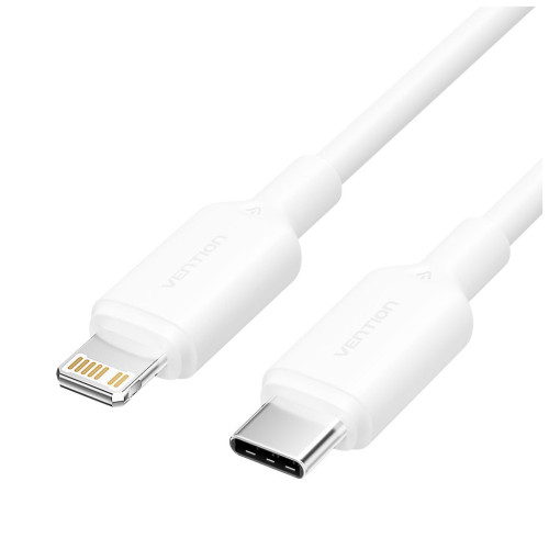 Дата кабель USB-C to Lightning 1.0m 3A white Vention (LAKWF) – Vention