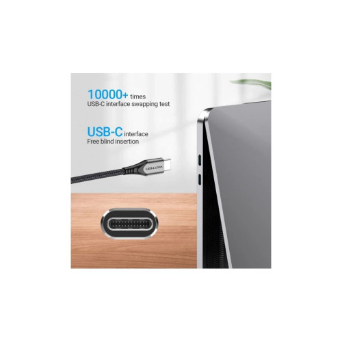 Дата кабель USB-C to USB-C 2.0m aluminum gray Vention (TADHH) – Vention (вид 1)