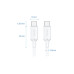 Дата кабель USB-C to USB-C 1.0m 60W white Vention (TRCWF) – Vention (вид 1)