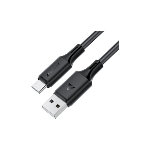 Дата кабель USB 2.0 AM to USB-C 1.2m 3A 60W silicone black Acefast (6974316284178) – Acefast
