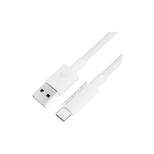 Дата кабель USB 2.0 AM to USB-C 1.2m 3A white Acefast (6974316284260) – Acefast