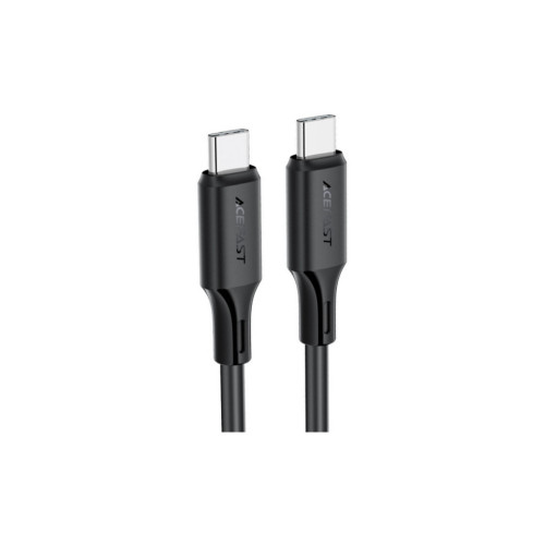 Дата кабель USB-C to USB-C 1.2m 3A 60W silicone black Acefast (6974316284161) – Acefast