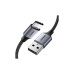 Дата кабель USB 2.0 AM to USB-C 0.25m 3A aluminum braid nickel plating black Ugreen (60124) – UGREEN (вид 1)