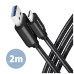 Дата кабель USB 3.2 AM to USB-C 2.0m black AXAGON (BUCM3-AM20AB) – AXAGON