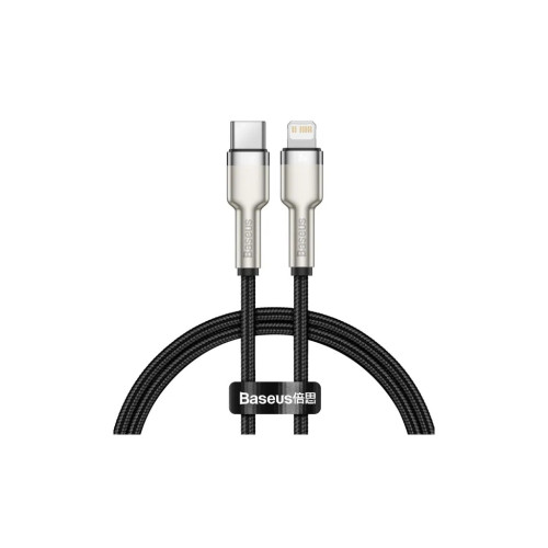 Дата кабель USB-C to Lightning 0.25m 20W Cafule Series Meta black Baseus (CATLJK-01) – Baseus