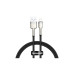 Дата кабель USB 2.0 AM to Lightning 0.25m 2.4A Cafule Series Meta black Baseus (CALJK-01) – Baseus