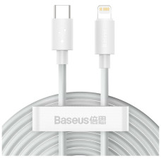 Дата кабель USB 2.0 AM to Lightning 1.5m 20W Simple WisdomKit (2PCS) white Baseus (TZCATLZJ-02)