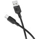 Дата кабель USB 2.0 AM to USB-C 3.0m silicone BX113 black BOROFONE (6941991115554)