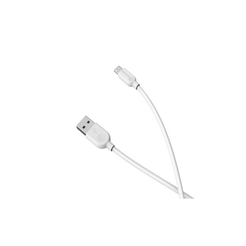 Дата кабель USB 2.0 AM to Micro 5P 1.0m 2.4A BX14 white BOROFONE (6957531089988) – BOROFONE