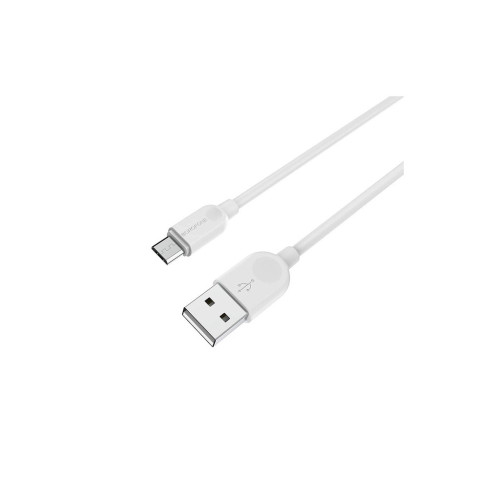 Дата кабель USB 2.0 AM to Micro 5P 1.0m 2.4A BX14 white BOROFONE (6957531089988) – BOROFONE (вид 2)
