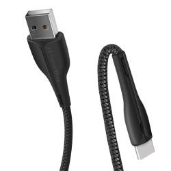 Дата кабель ColorWay USB 2.0 AM to Type-C 1.0m led black (CW-CBUC034-BK)